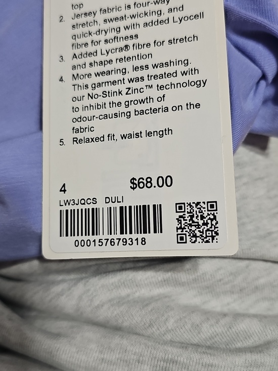 Lululemon Jersey Training Long Sleeve WORDMARK! NWTS, SZ 4! DULI! - Picture 11 of 11